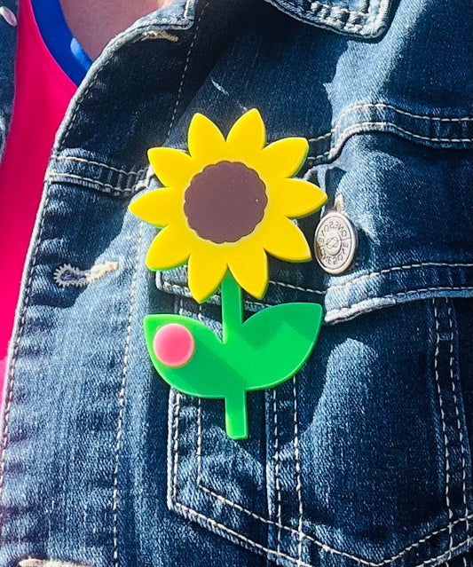 Large Sunflower Brooch