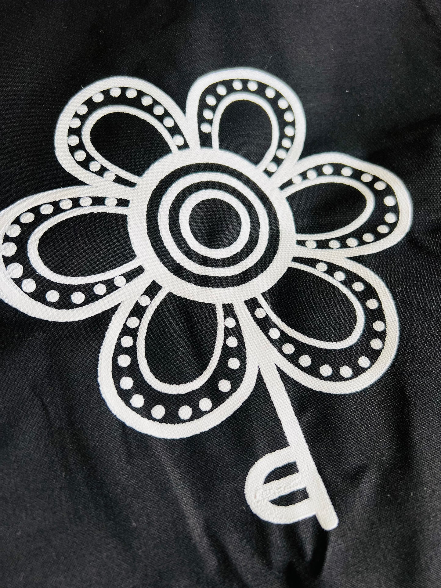 Black Screen Printed Tote Bag
