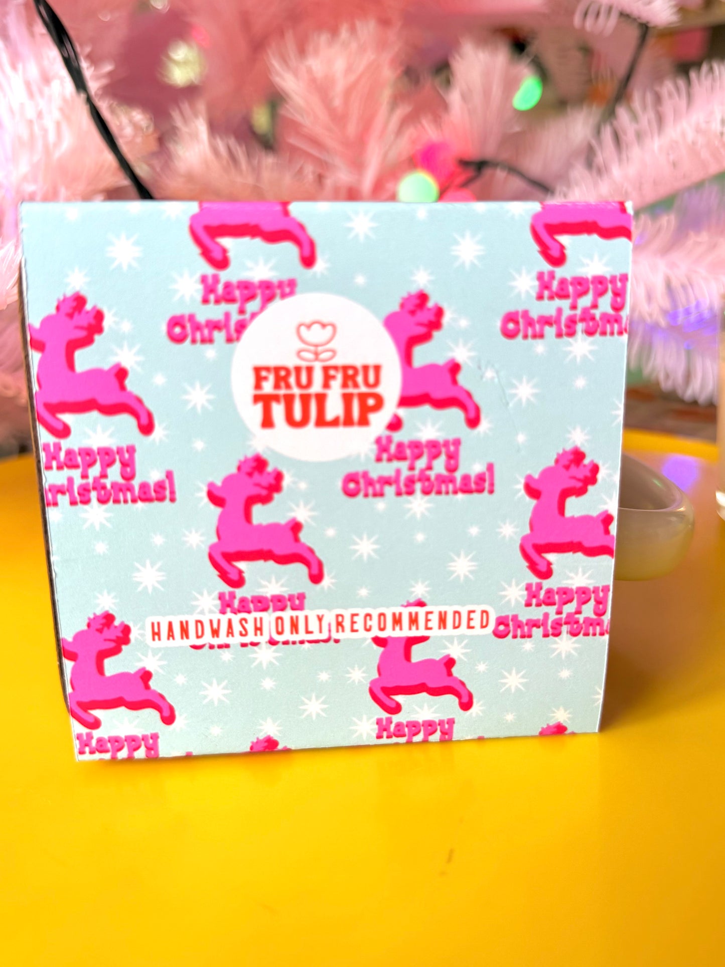 Kitsch Christmas Deer Mug and Coaster Set, Secret Santa Gift