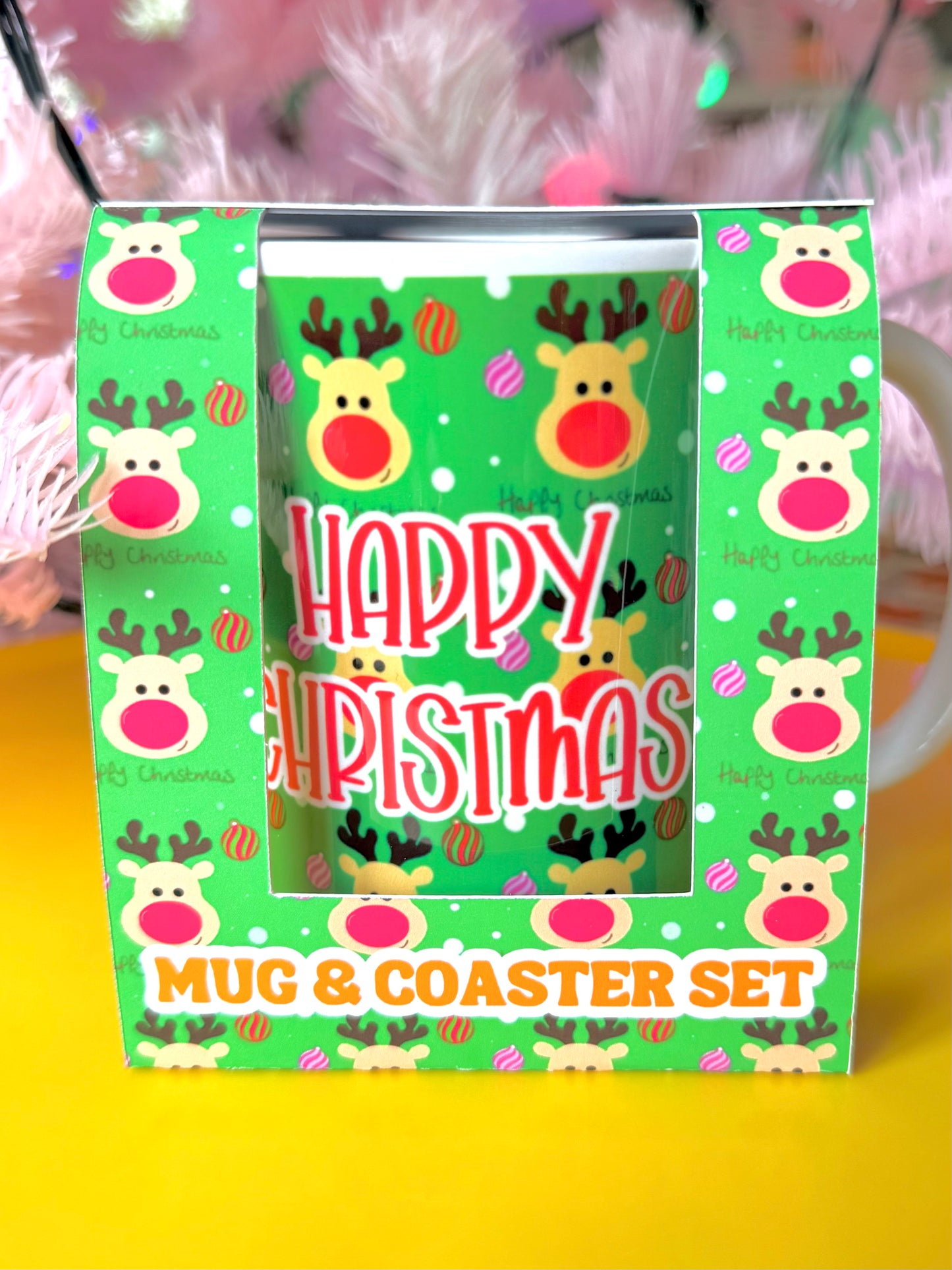 Christmas Mug and Coaster Gift Set, Secret Santa Gift, Stocking Filler