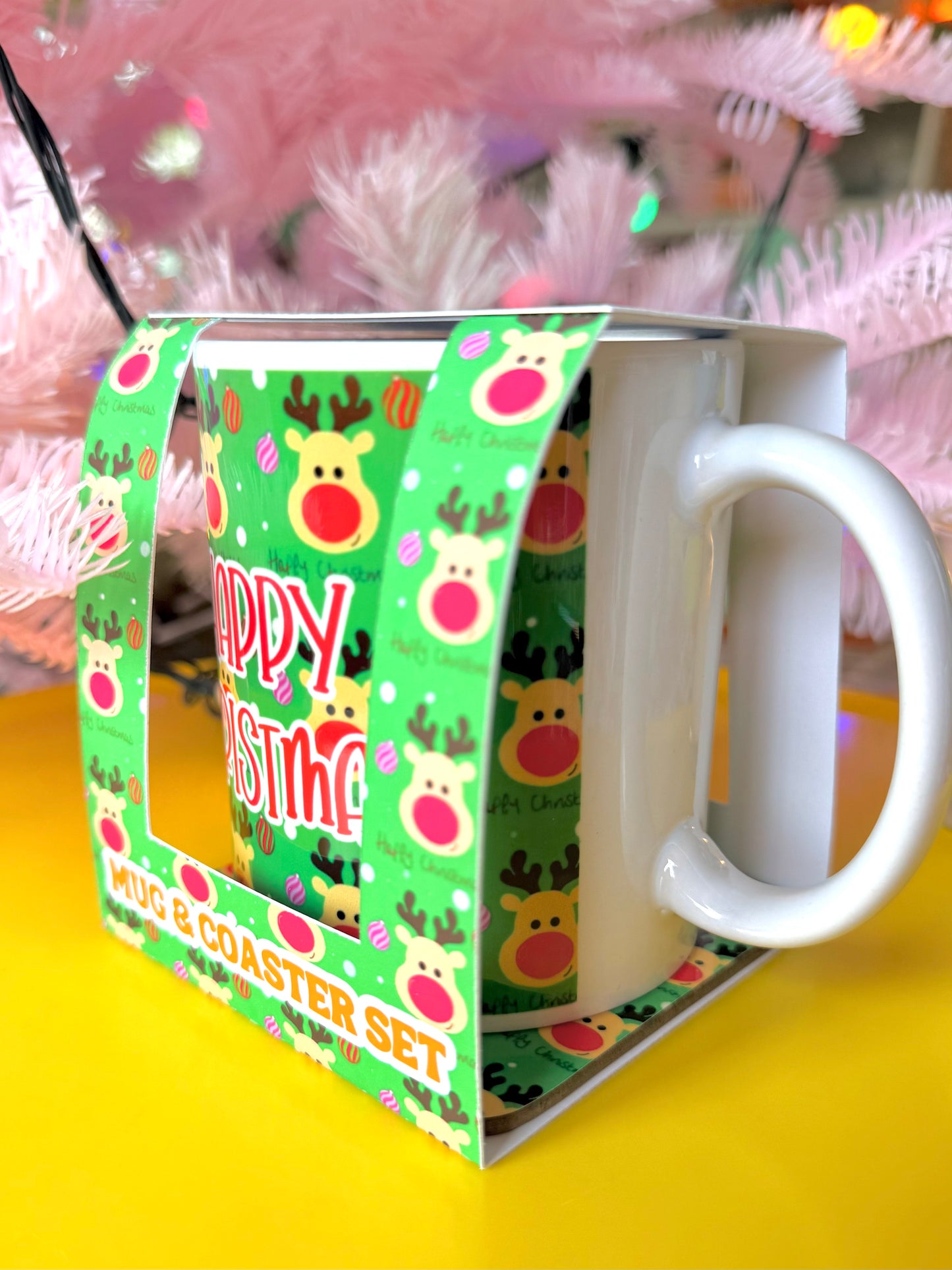 Christmas Mug and Coaster Gift Set, Secret Santa Gift, Stocking Filler