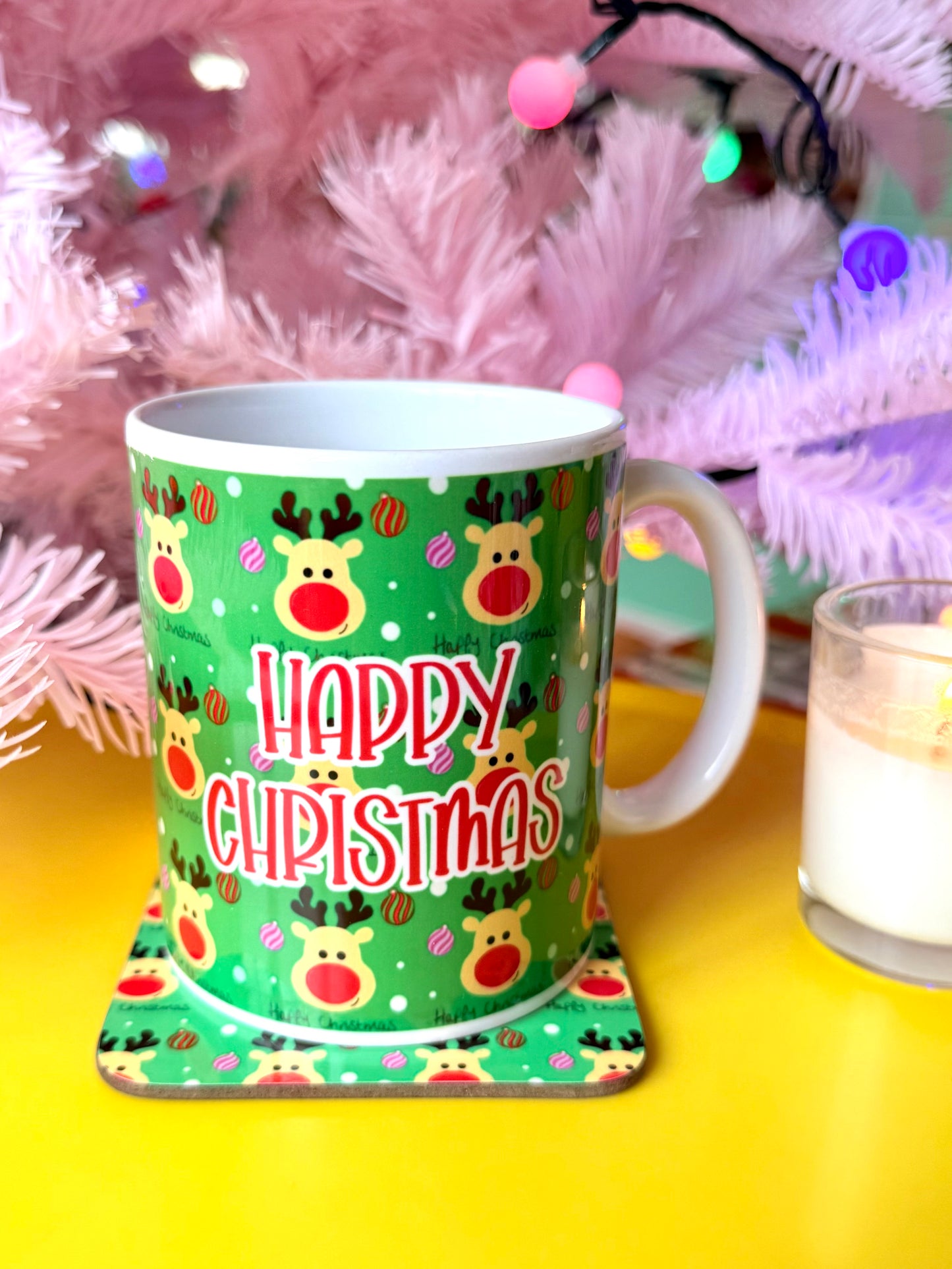 Christmas Mug and Coaster Gift Set, Secret Santa Gift, Stocking Filler