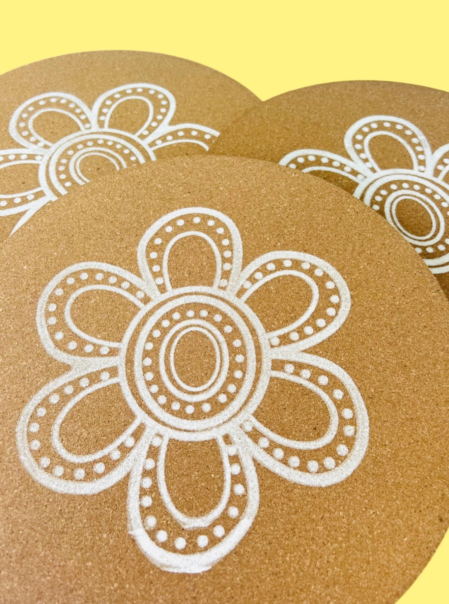 Large Screen Printed Cork Placemat