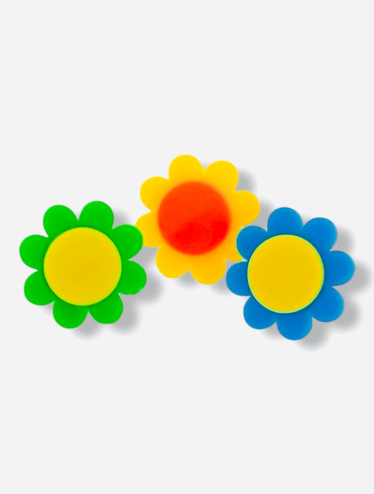 Statement Retro Flower, Adjustable, Silver Plated Ring