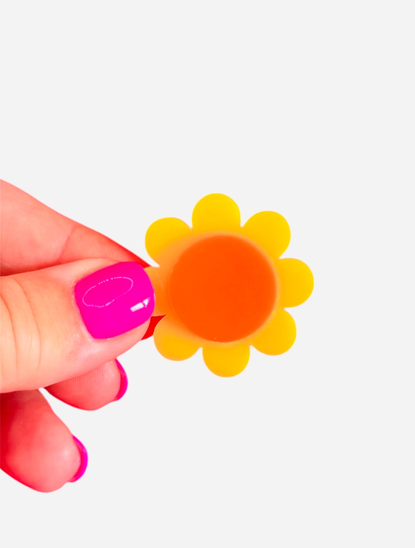 Statement Retro Flower, Adjustable, Silver Plated Ring