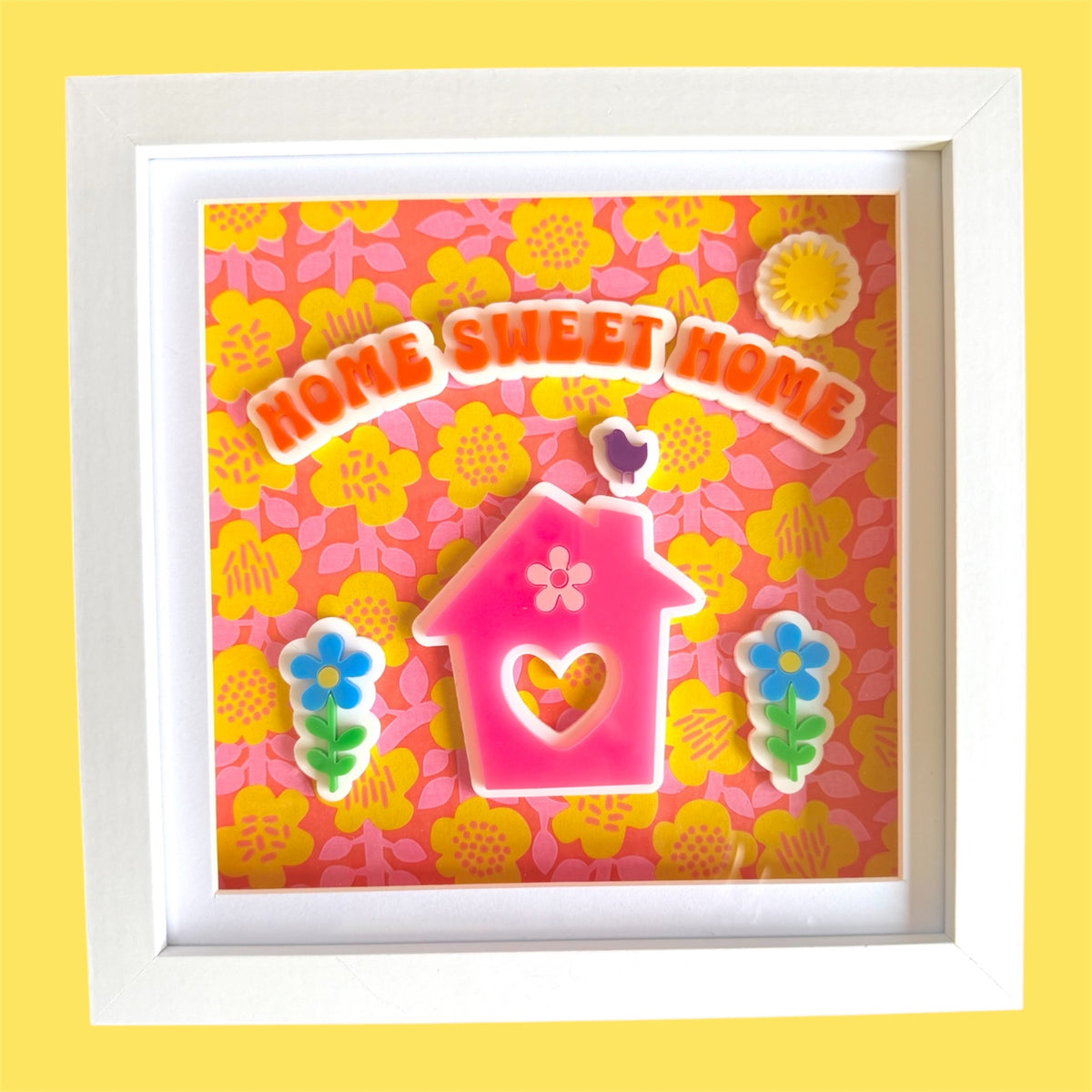 2d Home Sweet Home Framed Acrylic Wall Art,
