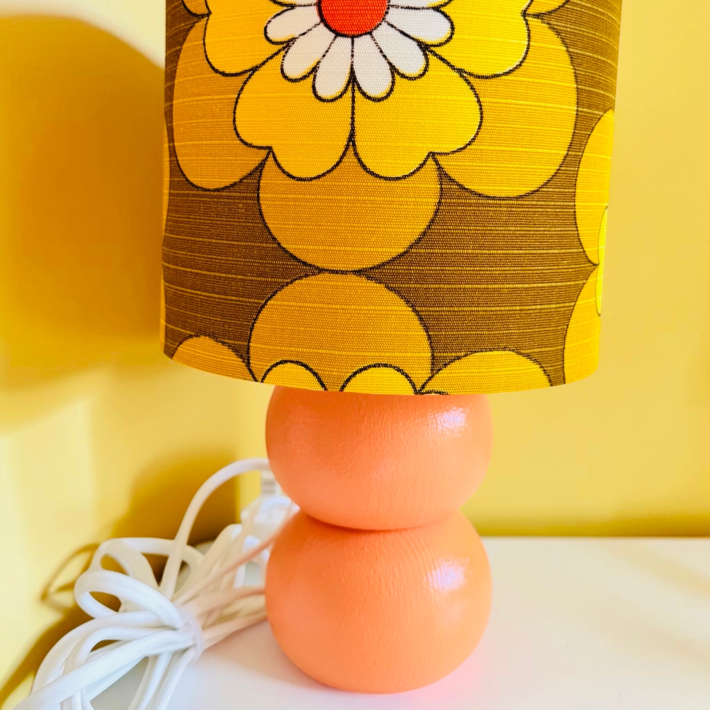 Small Handmade Orange Table Lamp