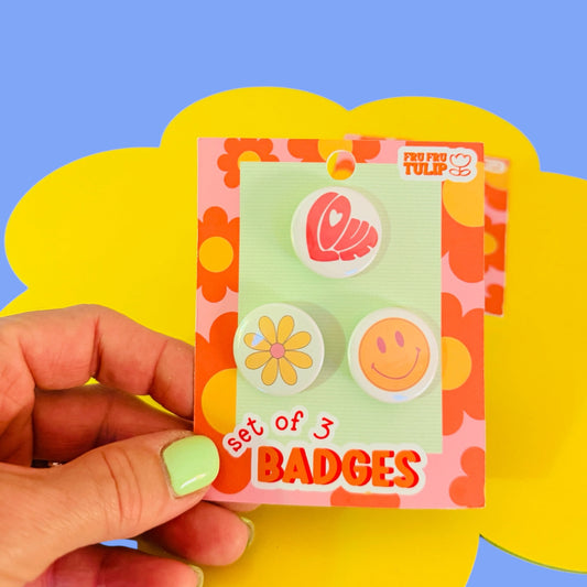 Set of Three Badges