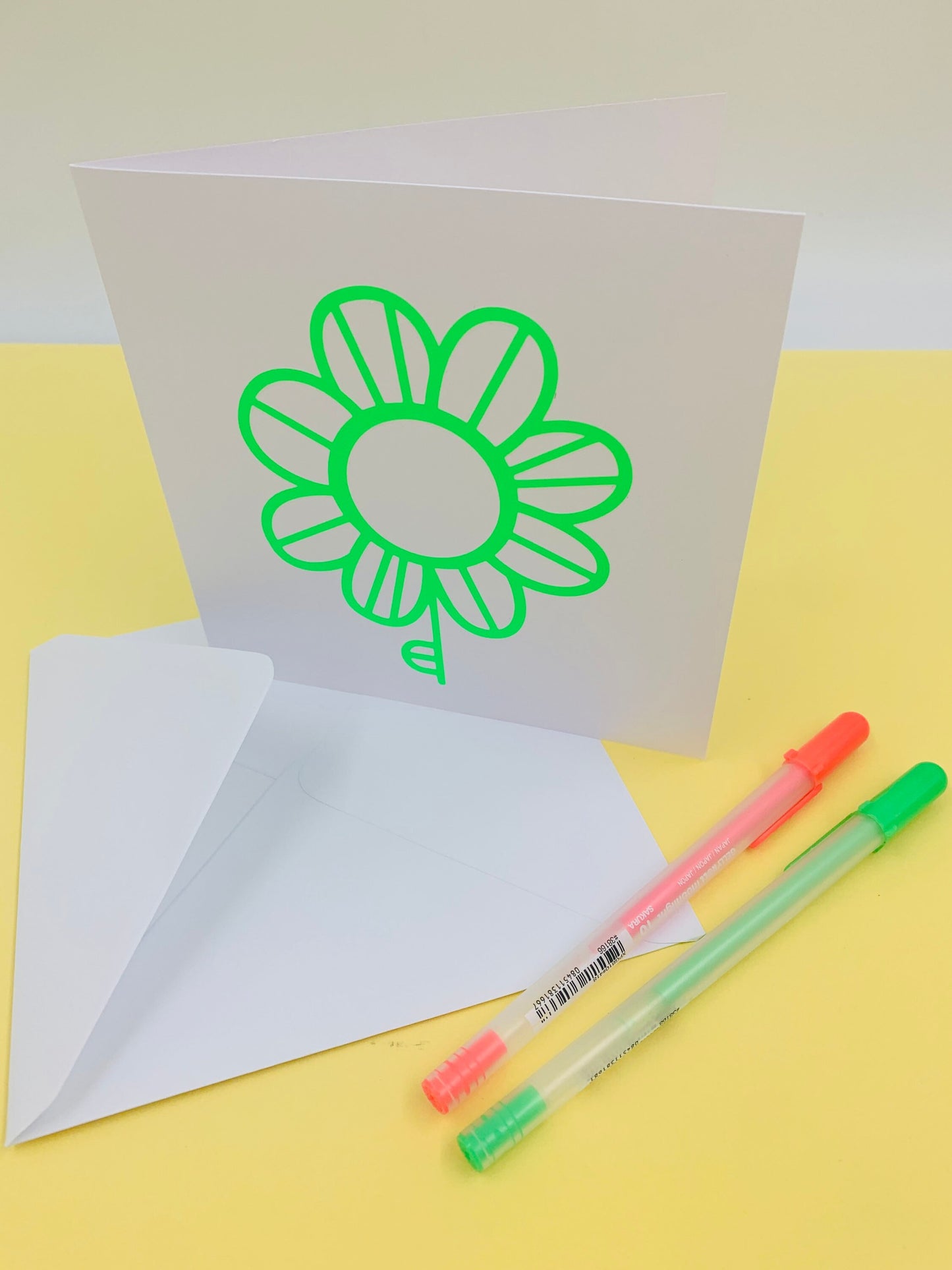 Retro Flower Greeting Card Blank