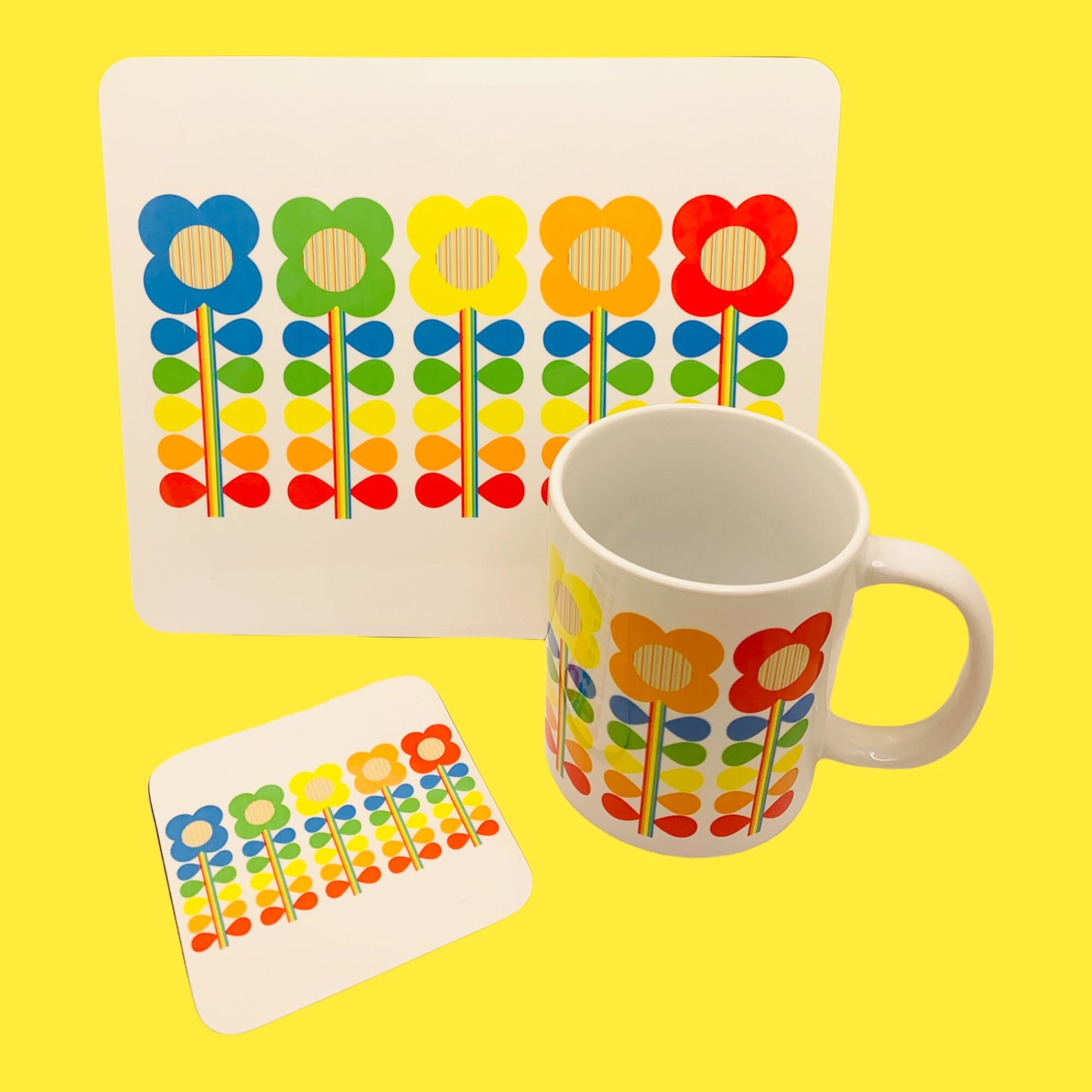 Rainbow Flower Placemat