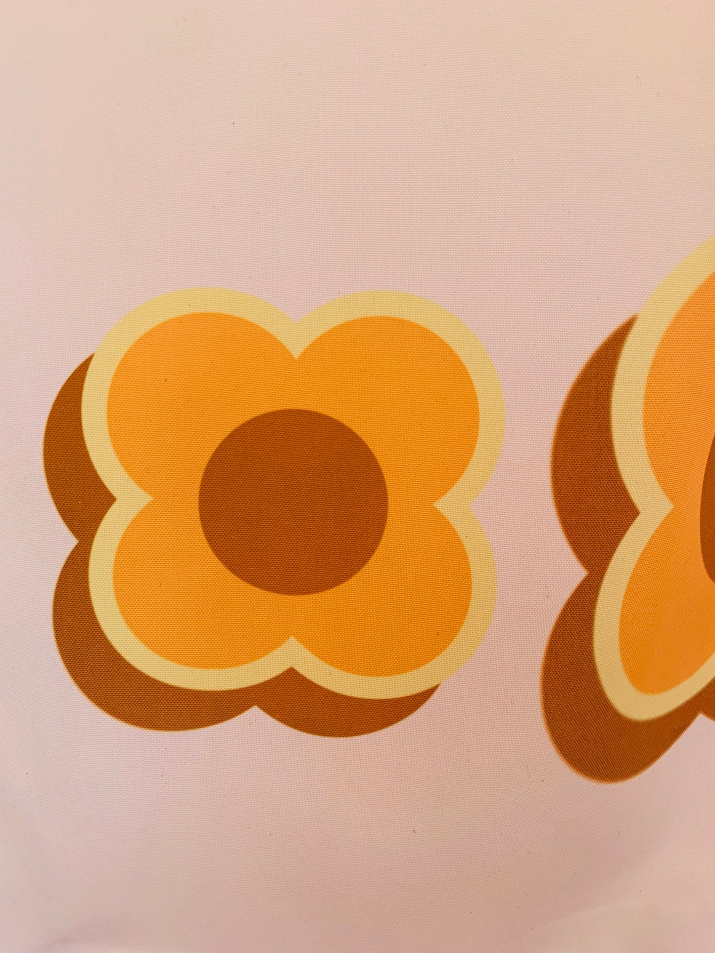Large Tote Bag retro Flower Design
