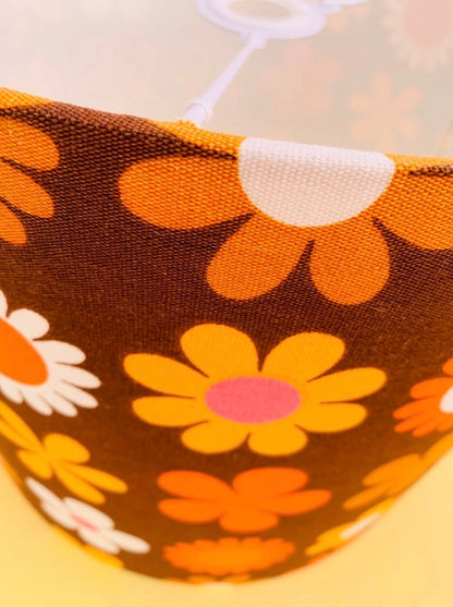 Retro Lampshade, Handmade from Vintage Genia Sapper Fabric