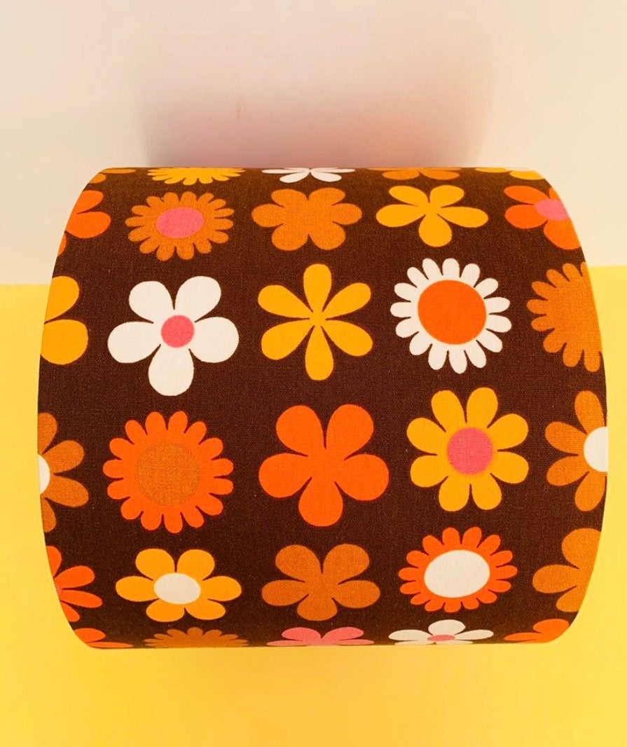 Retro Lampshade, Handmade from Vintage Genia Sapper Fabric