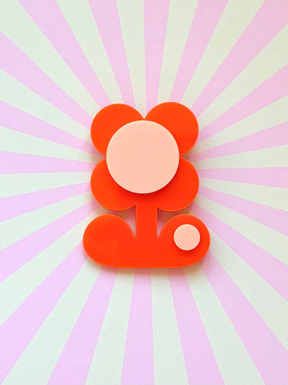 Retro Flower Statement Brooch, Mothers Day Gift