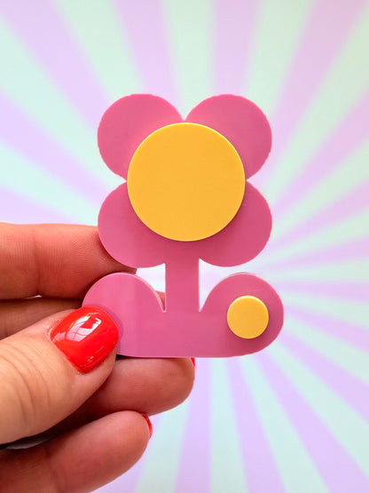 Retro Flower Statement Brooch, Mothers Day Gift