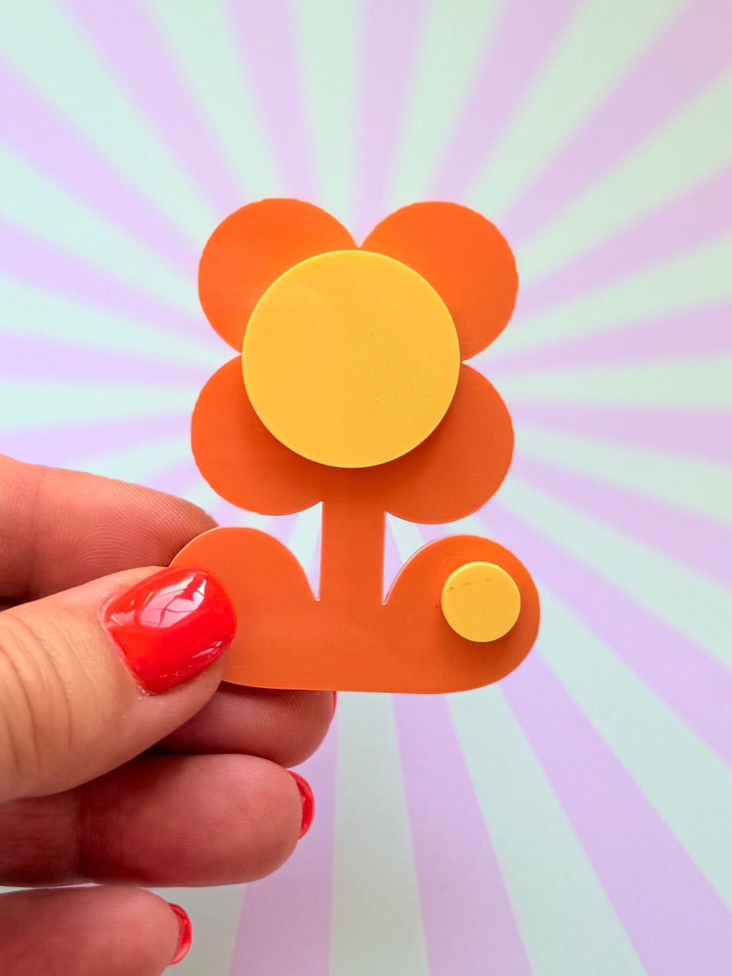 Retro Flower Statement Brooch, Mothers Day Gift