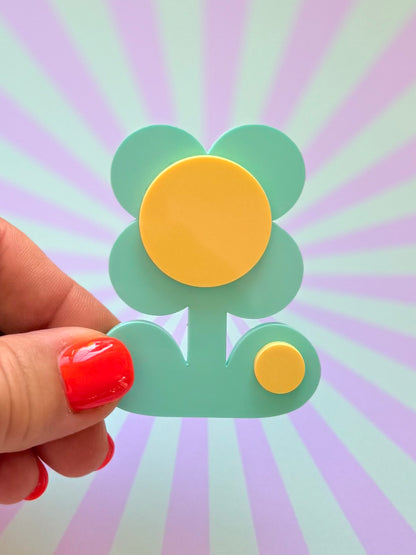 Retro Flower Statement Brooch, Mothers Day Gift