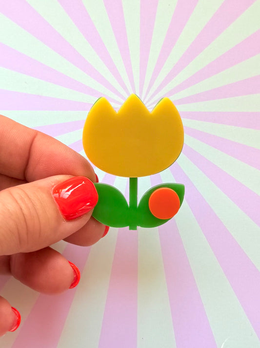 Fru Fru Tulip Flower Pin Brooch