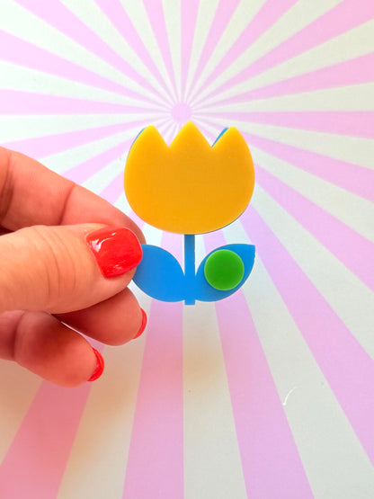 Fru Fru Tulip Flower Pin Brooch