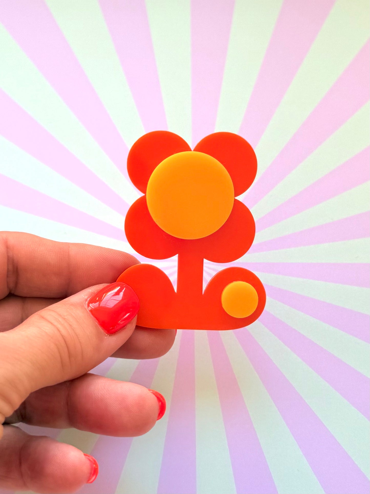 Retro Flower Statement Brooch, Mothers Day Gift