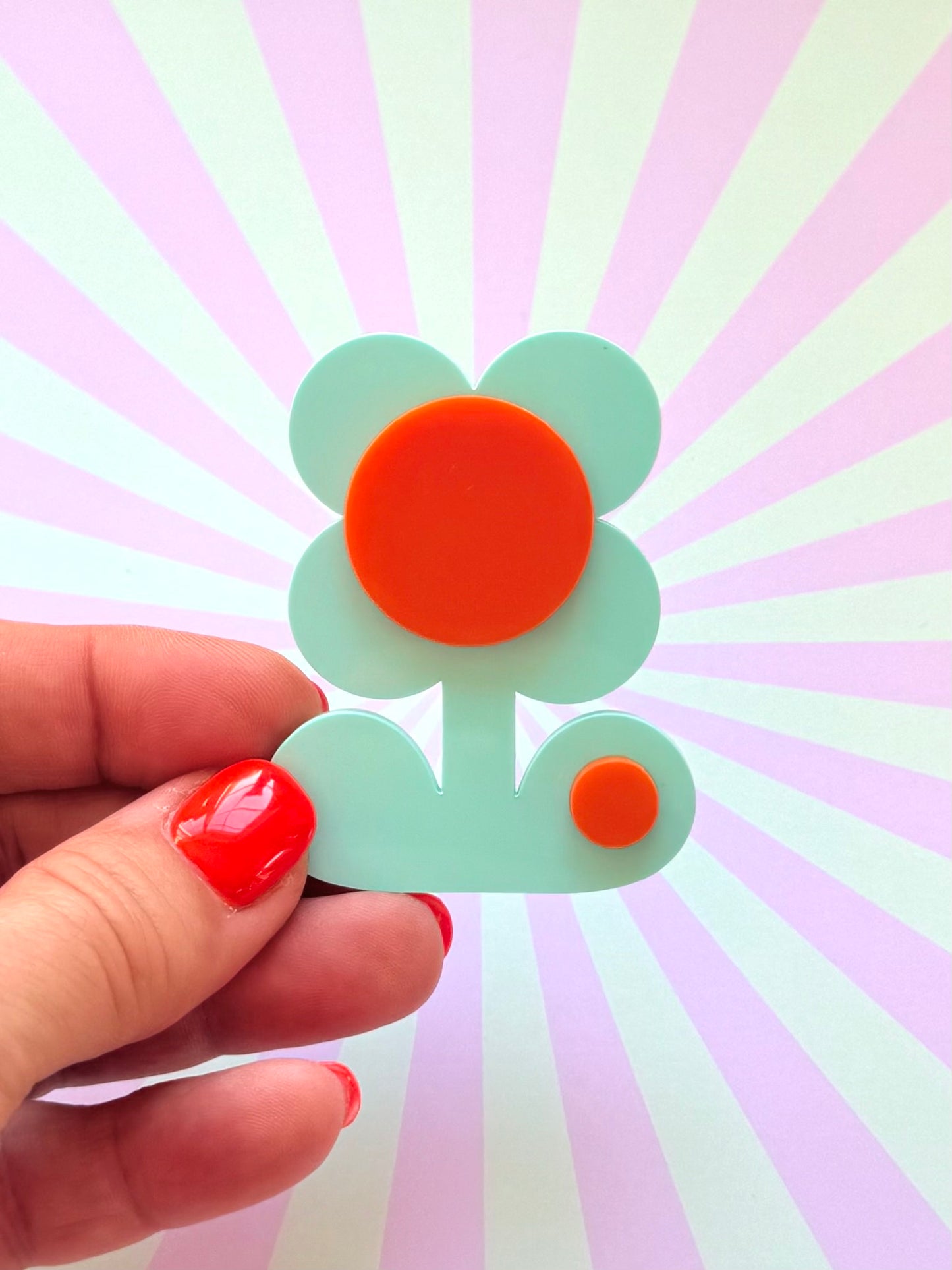 Retro Flower Statement Brooch, Mothers Day Gift