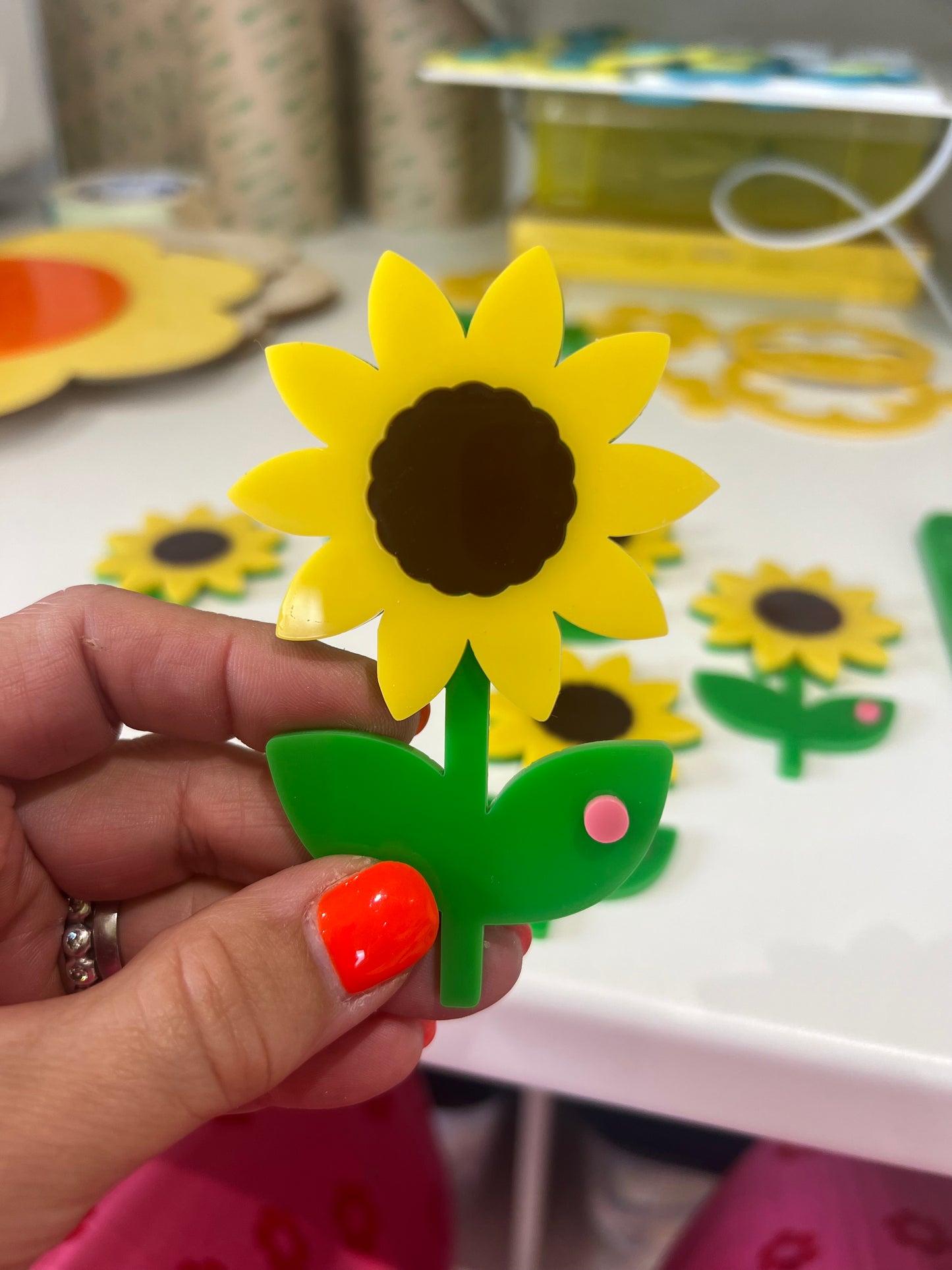 Large Sunflower Brooch