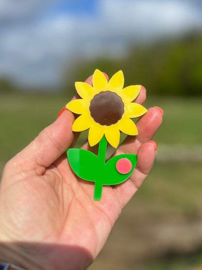 Large Sunflower Brooch