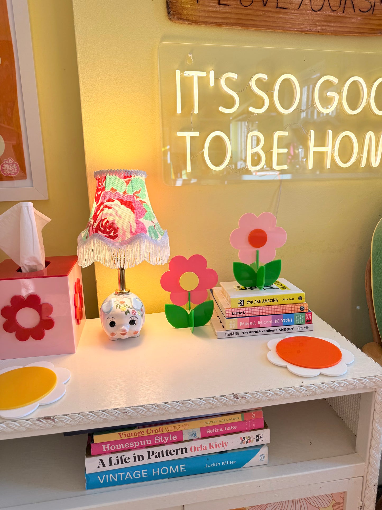 Retro Acrylic Flower Decor