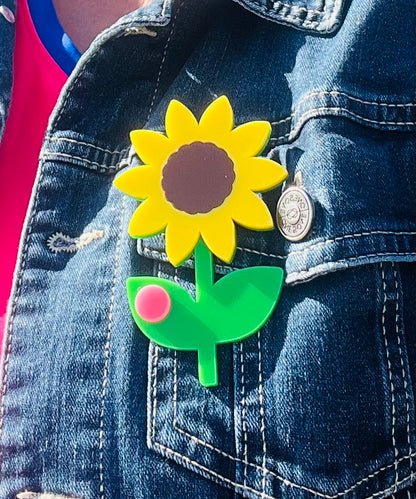 Large Sunflower Brooch