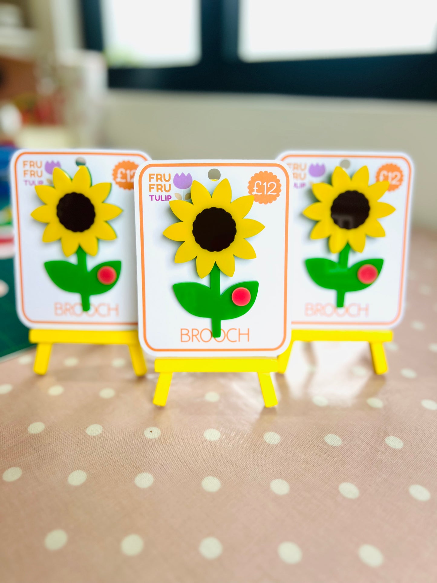 Large Sunflower Brooch