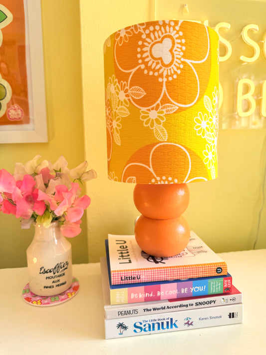 Small Handmade Orange Table Lamp