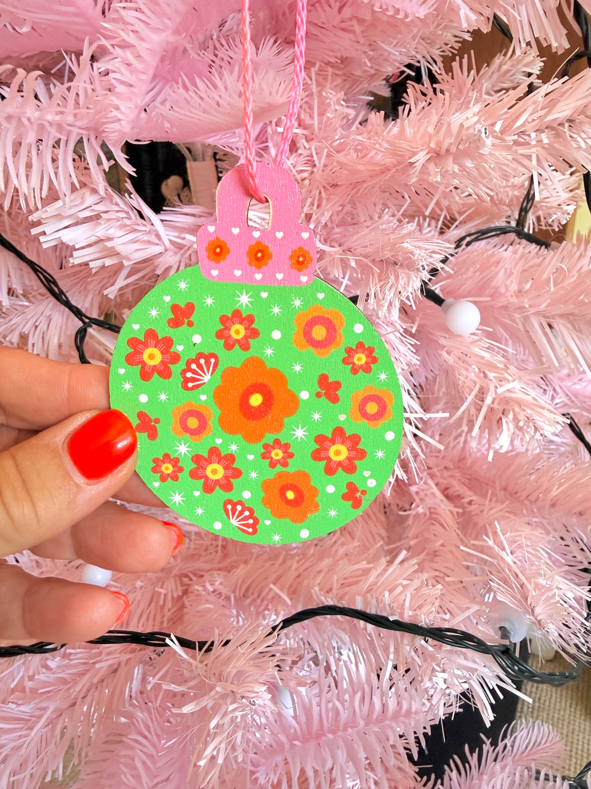 Wooden Hanging Christmas Tree Set of Three