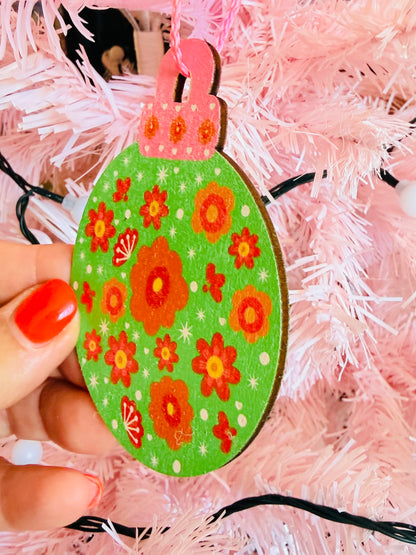 Wooden Hanging Christmas Tree Set of Three