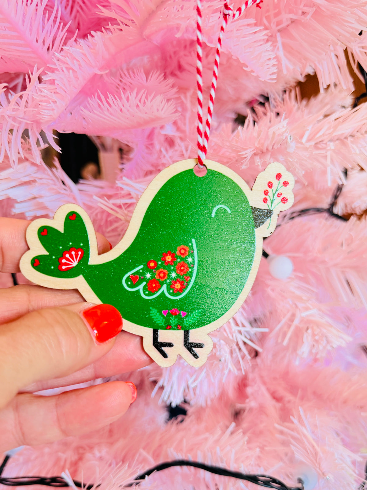 Wooden Hanging Christmas Tree Set of Three