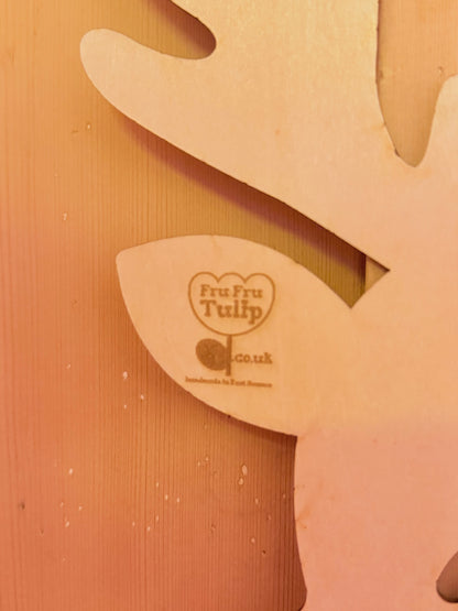 Christmas Reindeer Wall Decoration, Fun Festive Wall Hanging