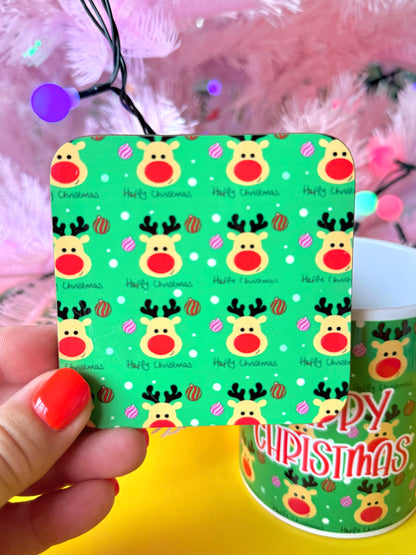 Christmas Mug and Coaster Gift Set, Secret Santa Gift, Stocking Filler