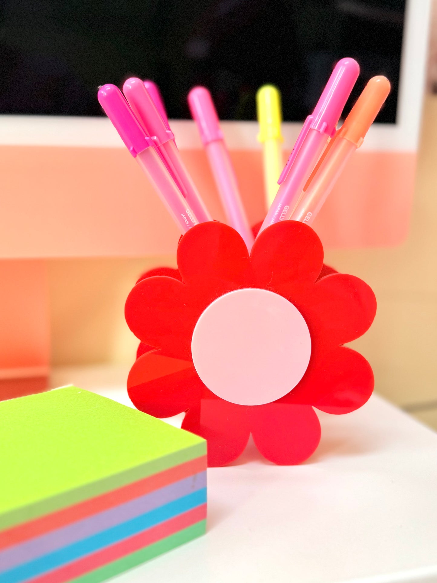 Retro Flower Pen/Storage Pot, Desk Accessory, Make up Brush Holder, Dressing Table Accessory