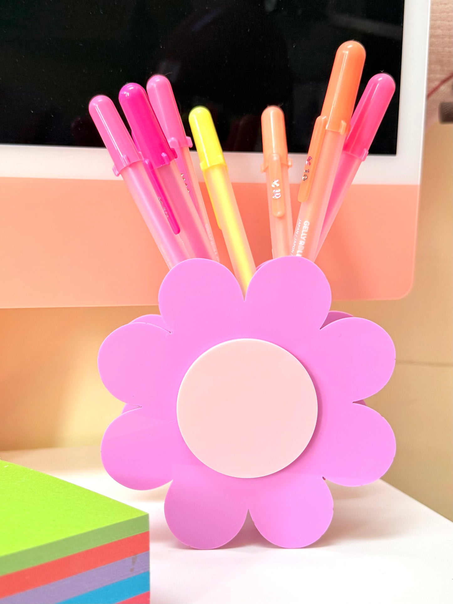Retro Flower Pen/Storage Pot, Desk Accessory, Make up Brush Holder, Dressing Table Accessory