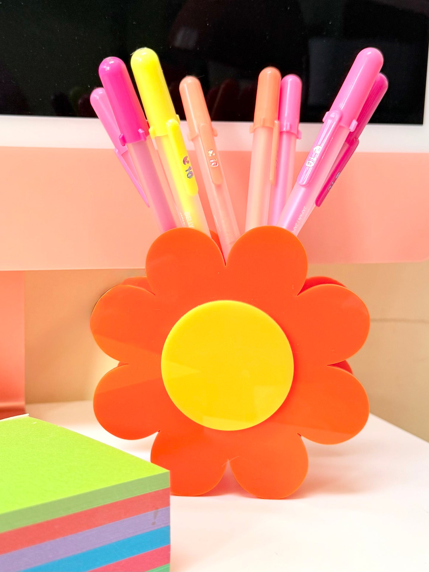 Retro Flower Pen/Storage Pot, Desk Accessory, Make up Brush Holder, Dressing Table Accessory
