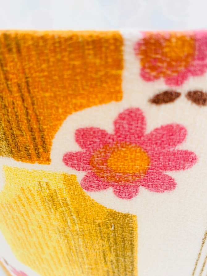 Vintage Barkcloth Lampshade 30cm