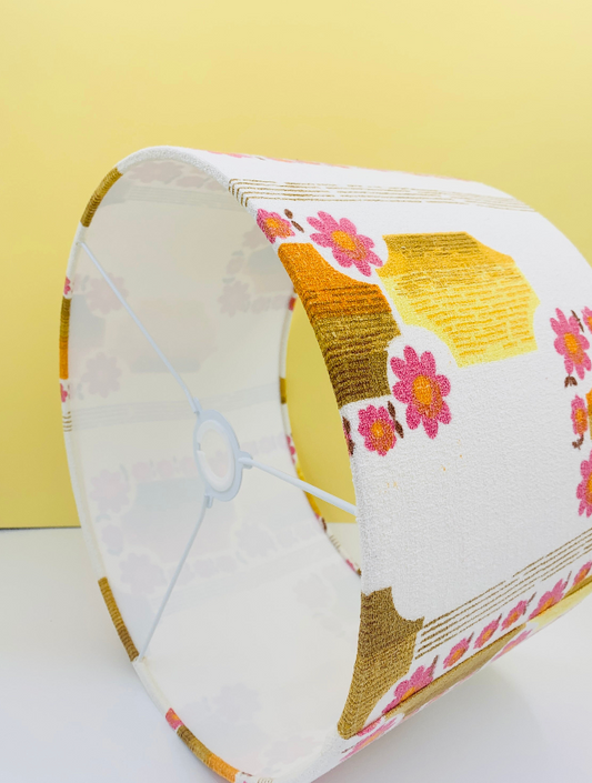 Vintage Barkcloth Lampshade 30cm