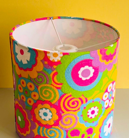 Vibrant, Fun, Vintage Fabric Lampshade 20cm
