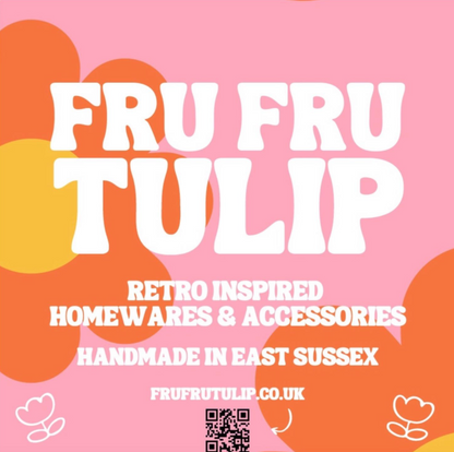 Large Vintage Ceramic Table Lamp with a Retro Floral, Vintage Fabric Lampshade