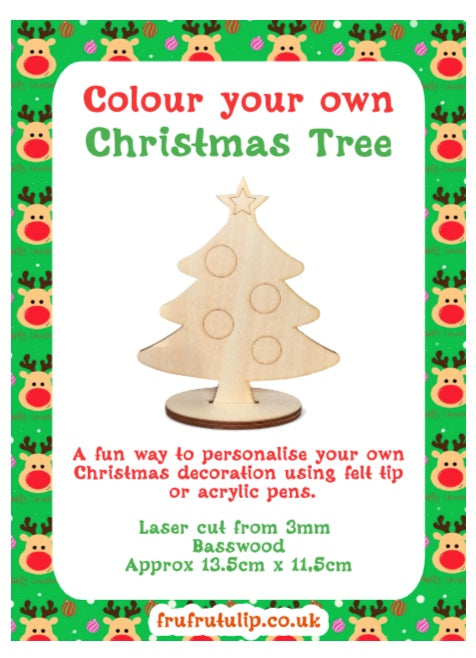 Colour your own Christmas Tree, Stocking Filler for Children