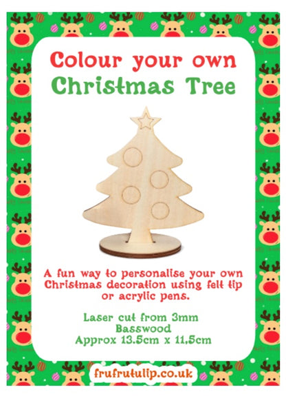 Colour your own Christmas Tree, Stocking Filler for Children
