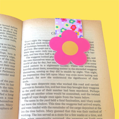 Magnetic Bookmark, Retro Flower Colourful Design
