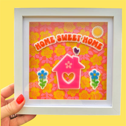Home Sweet Home Framed Wall Art, New Home Gift, Acrylic Picture