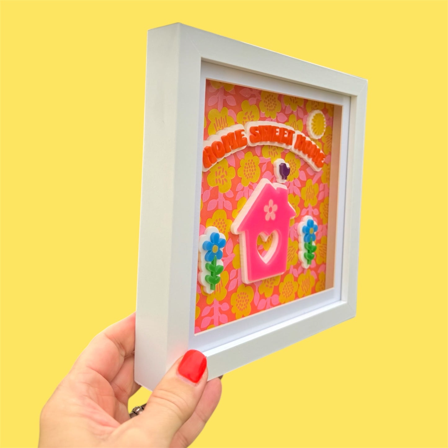 Home Sweet Home Framed Wall Art, New Home Gift, Acrylic Picture