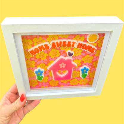 Home Sweet Home Framed Wall Art, New Home Gift, Acrylic Picture