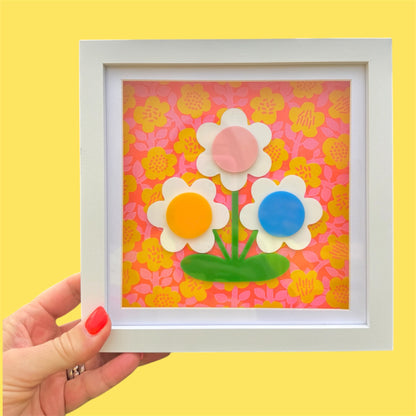 3d Flower Acrylic Picture, New Home Gift, Flower Wall Art